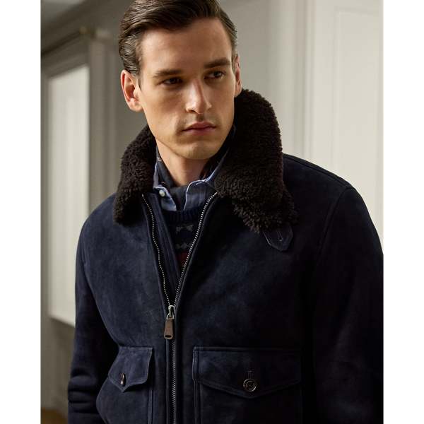 Shearling Bomber Jacket for Men Ralph Lauren UK