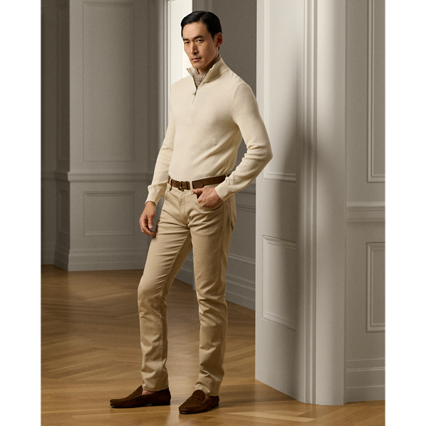 Textured Silk-Cotton Quarter-Zip Sweater