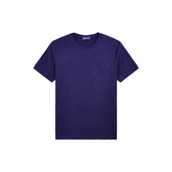 Spring Navy Garment-Dyed Jersey Pocket T-Shirt Purple Label 2