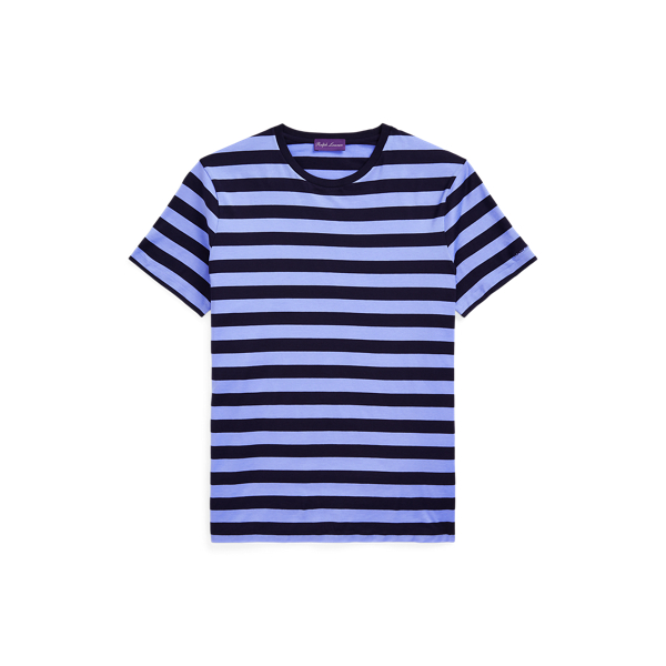 Ralph Lauren Purple Label ストライプ柄クルーネックTシャツ Striped Lisle Crewneck T-Shirt