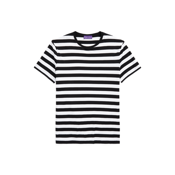 Gestreept lisle T-shirt met ronde hals Purple Label in 1