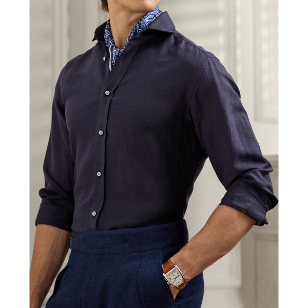 リネンシルク キャンバス シャツ | ラルフ ローレン公式オンラインストア