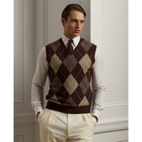 Argyle Cashmere Sweater Vest