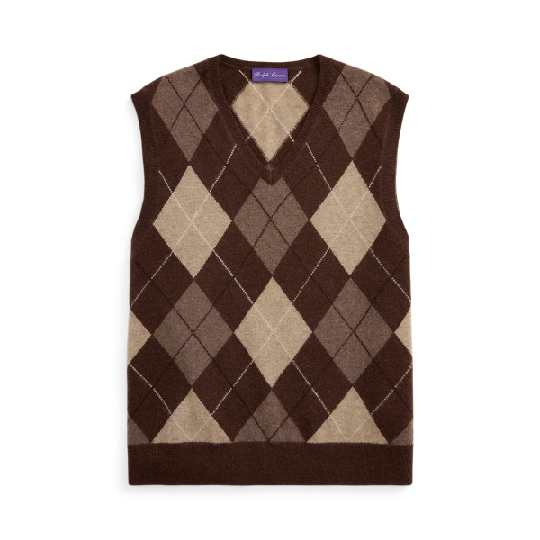 Argyle Cashmere Jumper Waistcoat