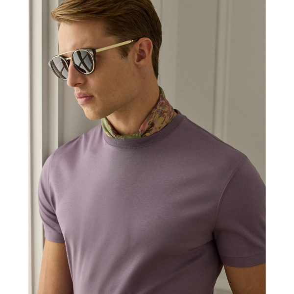 Rundhals-T-Shirt aus Interlock 