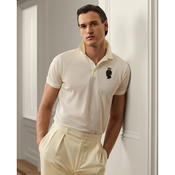 Ralph lauren cream polo shirt best sale