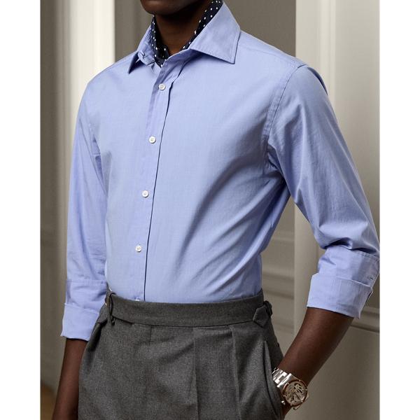 Medium Blue Washed End-on-End Shirt Purple Label 6
