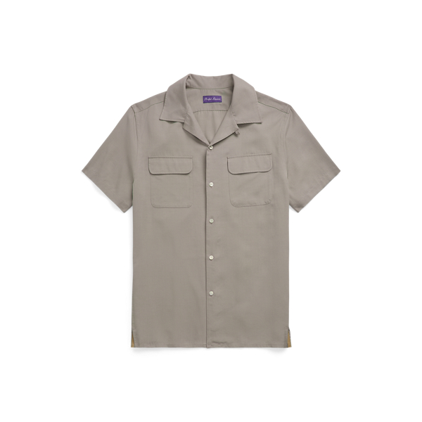 Freizeit-Kurzarmhemd aus Twill Purple Label in 1