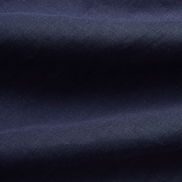 Classic Chairman Navy Linen Shirt Purple Label 7