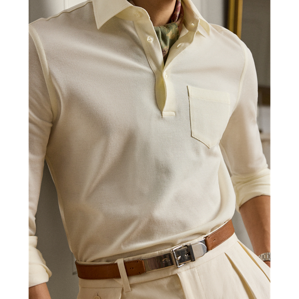 Piqué Long-Sleeve Polo Shirt