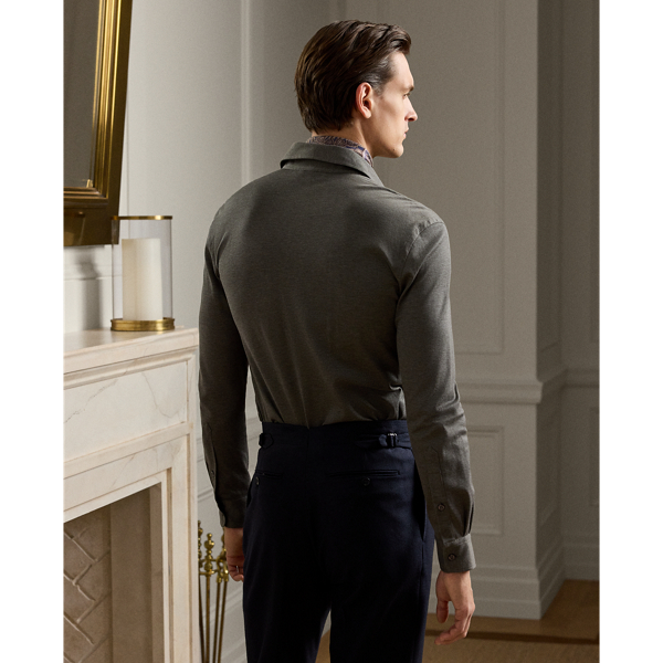 Piqué Long-Sleeve Polo Shirt