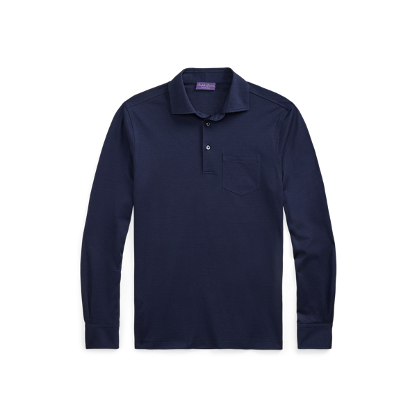 Purple Label 深藍色 珠地網眼 Polo 衫 2
