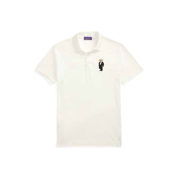 Custom Slim Polo Bear Piqu&eacute; Polo Shirt Purple Label 1