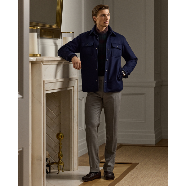 Mens navy shirt jacket store