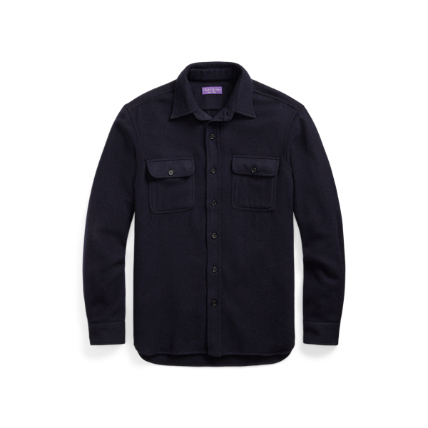 Camisa em sarja de caxemira Purple Label em 1