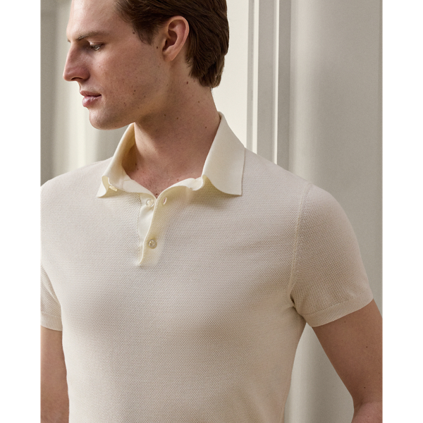 新品PoloRalph Lauren コットン ポロカラー セーターポロシャツL コットン ポロカラー セーター（ニット/セーター）｜POLO RALPH