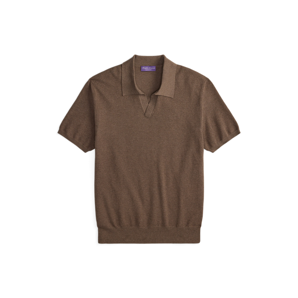 Textured Silk-Organic Cotton Sweater Purple Label 1