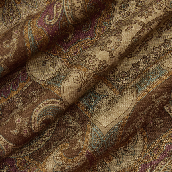 Paisley-Print Linen-Cotton Shirt