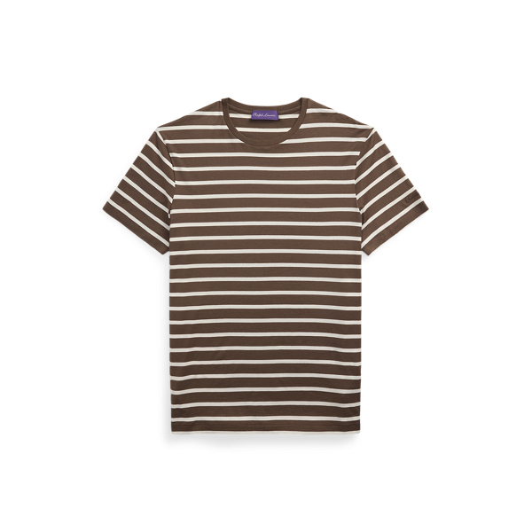 Striped Lisle Crewneck T-Shirt Purple Label 1