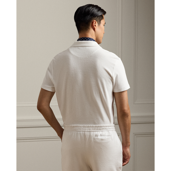 Classic White Riviera Terry Polo Shirt Purple Label 5