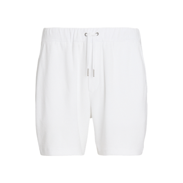 Classic White Terry Drawstring Short Purple Label 1