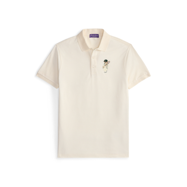 Polo Ralph Laurenポロベア スリムフィット ラグビー ポロシャツ カスタム スリム フィット ベア メッシュ ポロシャツ