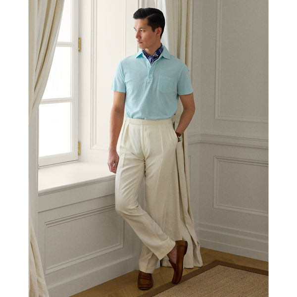 Custom Slim Fit Washed Piqué Polo Shirt