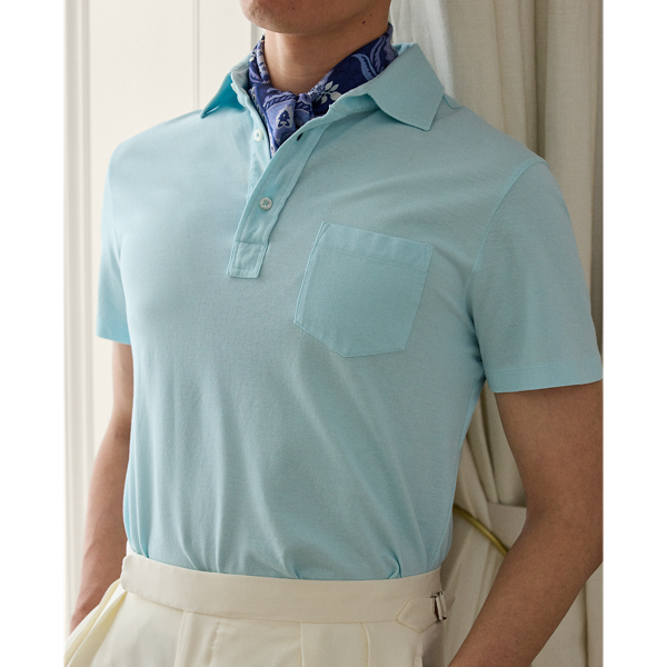 Custom Slim Fit Washed Piqué Polo Shirt
