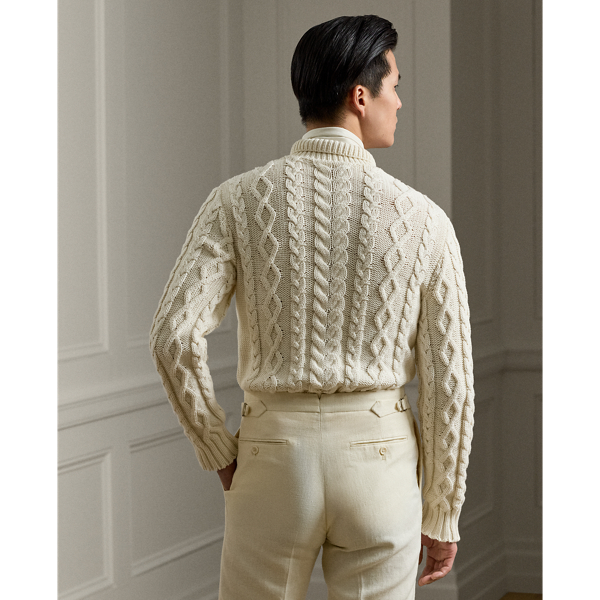 RRL ニット　コットンブレンドフリースニット　スウェットシャツ　L POLO RALPH LAUREN セーター ニット ケーブルニット コットン