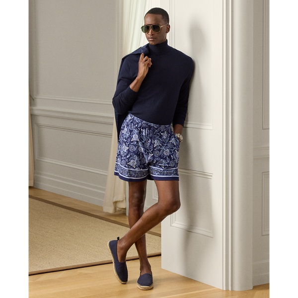 Paisley-Print Terry Short