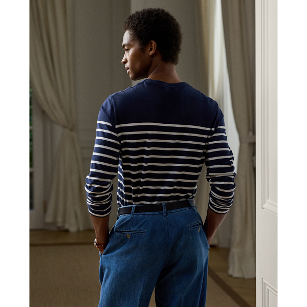 Striped Lisle Long-Sleeve T-Shirt 