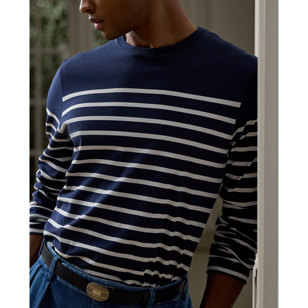 Striped Lisle Long-Sleeve T-Shirt 