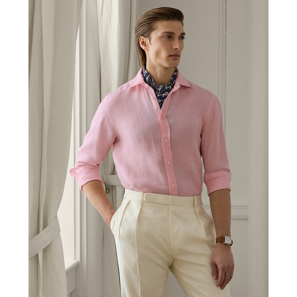 Basket-Weave Linen Shirt