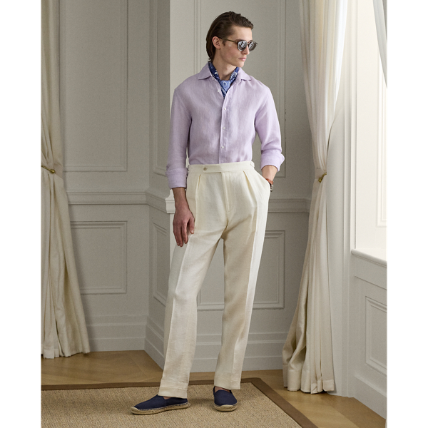 Basket-Weave Linen Shirt