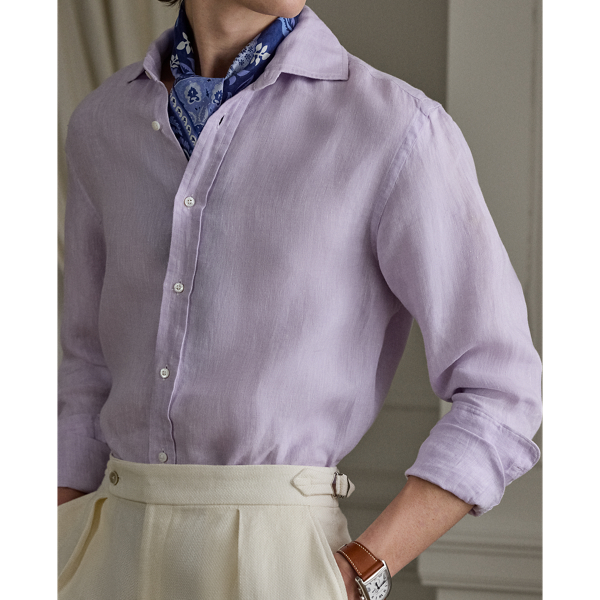 Basket-Weave Linen Shirt