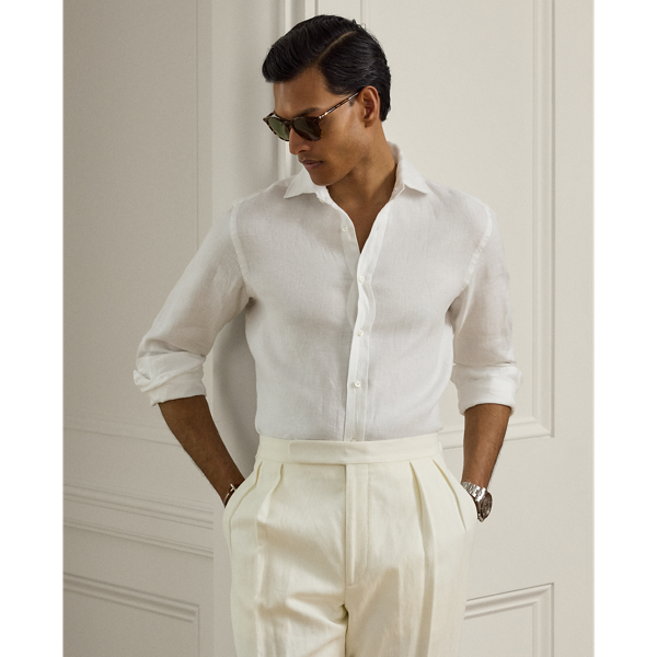 Basket-Weave Linen Shirt