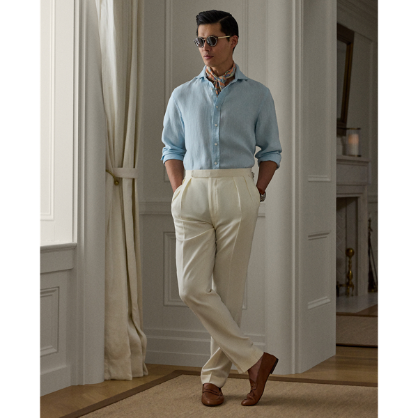 Basket-Weave Linen Shirt
