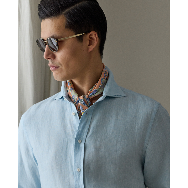 Basket-Weave Linen Shirt