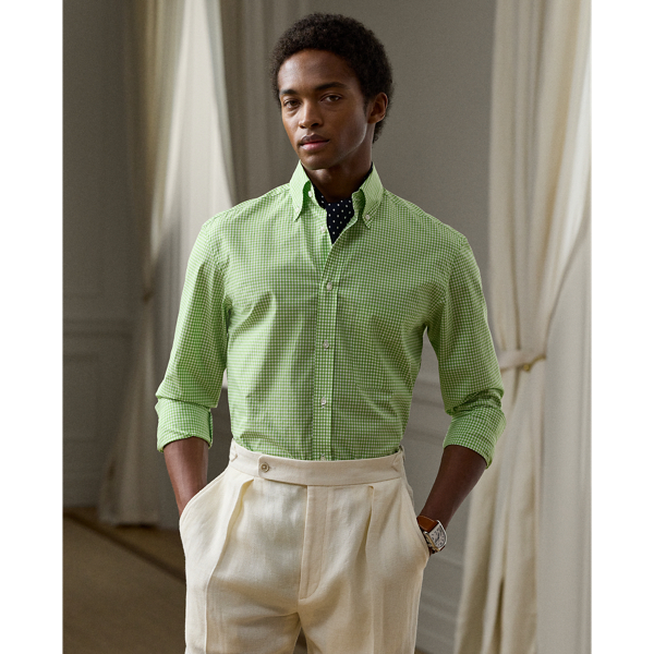 Palm Green/White Gingham Shirt Purple Label 1