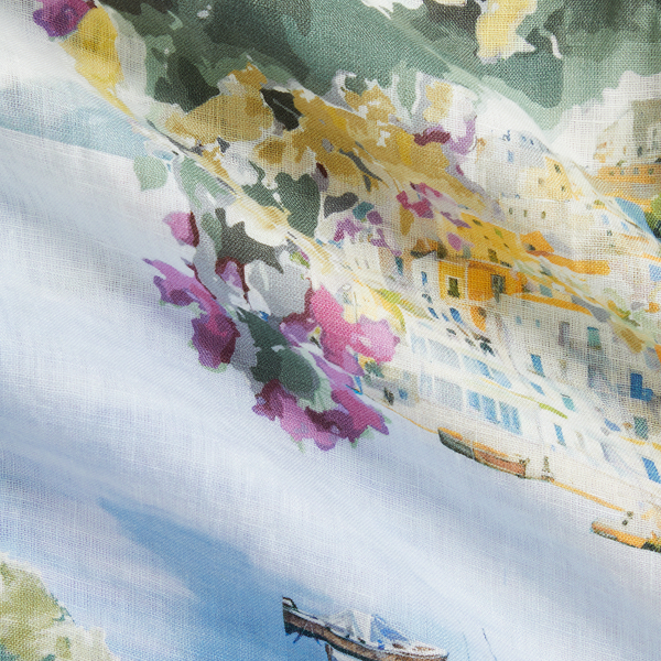 トップス RRL SCENIC PRINT LINEN BLEND SHIRTS Scenic-Print Linen-Blend Shirt