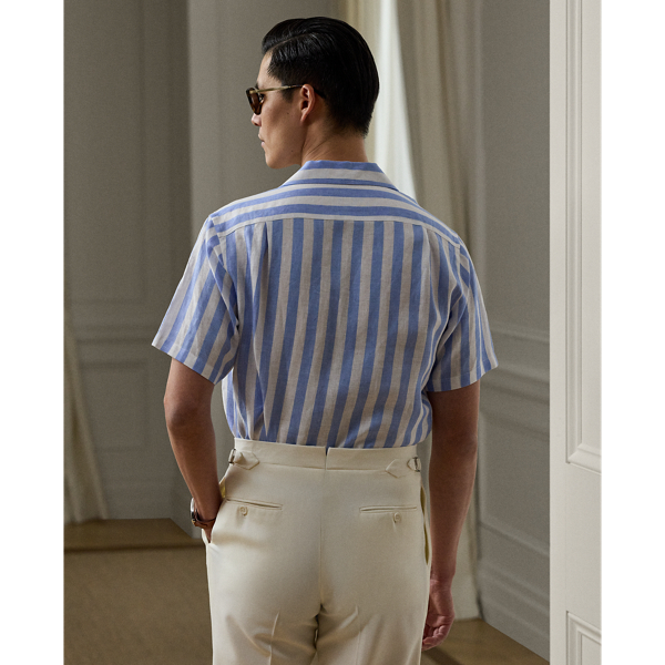 Striped Linen Camp Shirt
