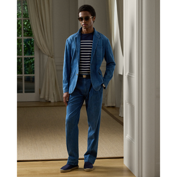 【美品✨】ラルフローレン デニム テーラードジャケット インディゴ 7 POLO RALPH LAUREN ポロ ラルフローレン インディゴ デニム