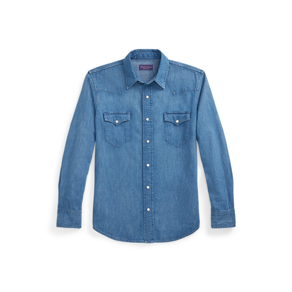 Ralph Lauren western shirt ポロ　リネン Cotton-Linen Denim Western Shirt for Men | Ralph Lauren® GE