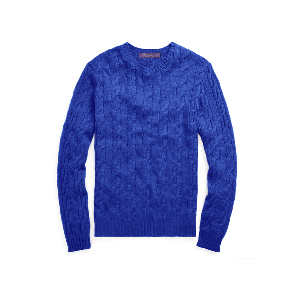 Cable-Knit Cashmere Jumper Purple Label 1