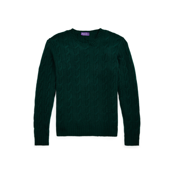 POLO by RALPH LAUREN ラルフローレン ケーブル カシミヤ 緑 ケーブルニット ウールカシミヤ Vネック セーター（ニット