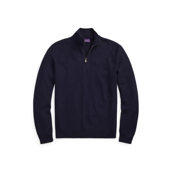 Cotton Quarter-Zip Sweater