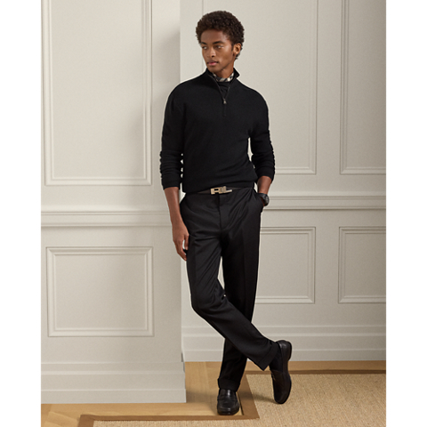 Мужские свитеры Ralph Lauren Piqué-Knit Wool Quarter-Zip Sweater