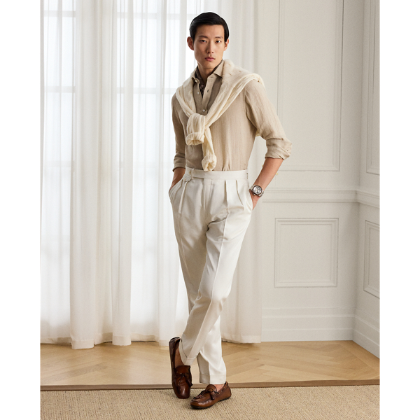 Tick-Weave Linen Shirt
