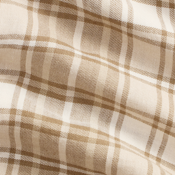 Plaid Linen-Cotton Twill Shirt