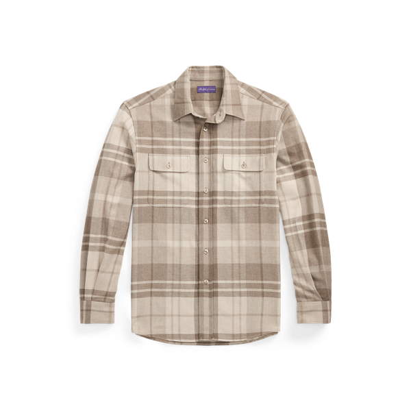 ラルフローレン 美品 現行 L/S light flannel shirt 2 チェック ウールシルクカシミヤ シャツ | ラルフ ローレン公式